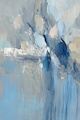 Soft Sea I by Allison Pearce - Linen Art with Hand Embellishment