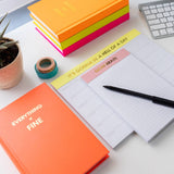 Everything Is Fine - Hardcover Daily Journal - Neon Orange