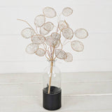 Faux Lunaria Silver Dollars 14in Pick