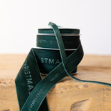 Merry Christmas Ribbon Velvet Green