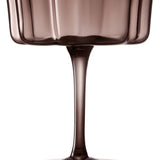 Flower Wave Coupe Cocktail Glasses | Set of 6 | Venus Brown