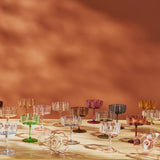 Flower Wave Coupe Cocktail Glasses | Set of 6 | Venus Brown