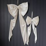 Oversized Cream Velvet Bows