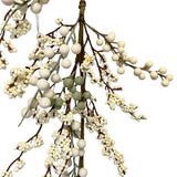 CREAM/GREEN BERRY MIX GARLAND 60"