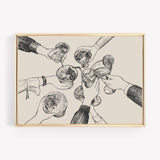 Tan Cheers Hands Art Print
