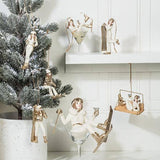 Skier Gal in Martini Christmas Ornament