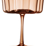 Flower Wave Coupe Cocktail Glasses | Set of 6 | Venus Brown