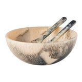 Lucente Resin Matte Limestone Salad Bowl
