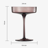 Venus Ribbed Champagne Coupe - Set of 6