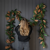 Magnolia Norfolk Cypress Garland - 15 Ft