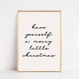 Merry Little Christmas Wall Art Print