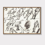 Vintage Winter Skaters Art Print