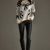 Cream Bow Sweater