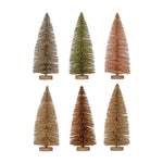 9"H Sisal Bottle Brush Tree w/ Wood Base - Various Colors | Design for the PPL