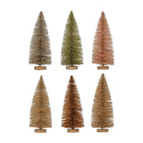 9"H Sisal Bottle Brush Tree w/ Wood Base - Various Colors | Design for the PPL