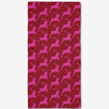 Red Reindeer Bar Towel