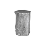 Log Pedestal, Silver Leaf