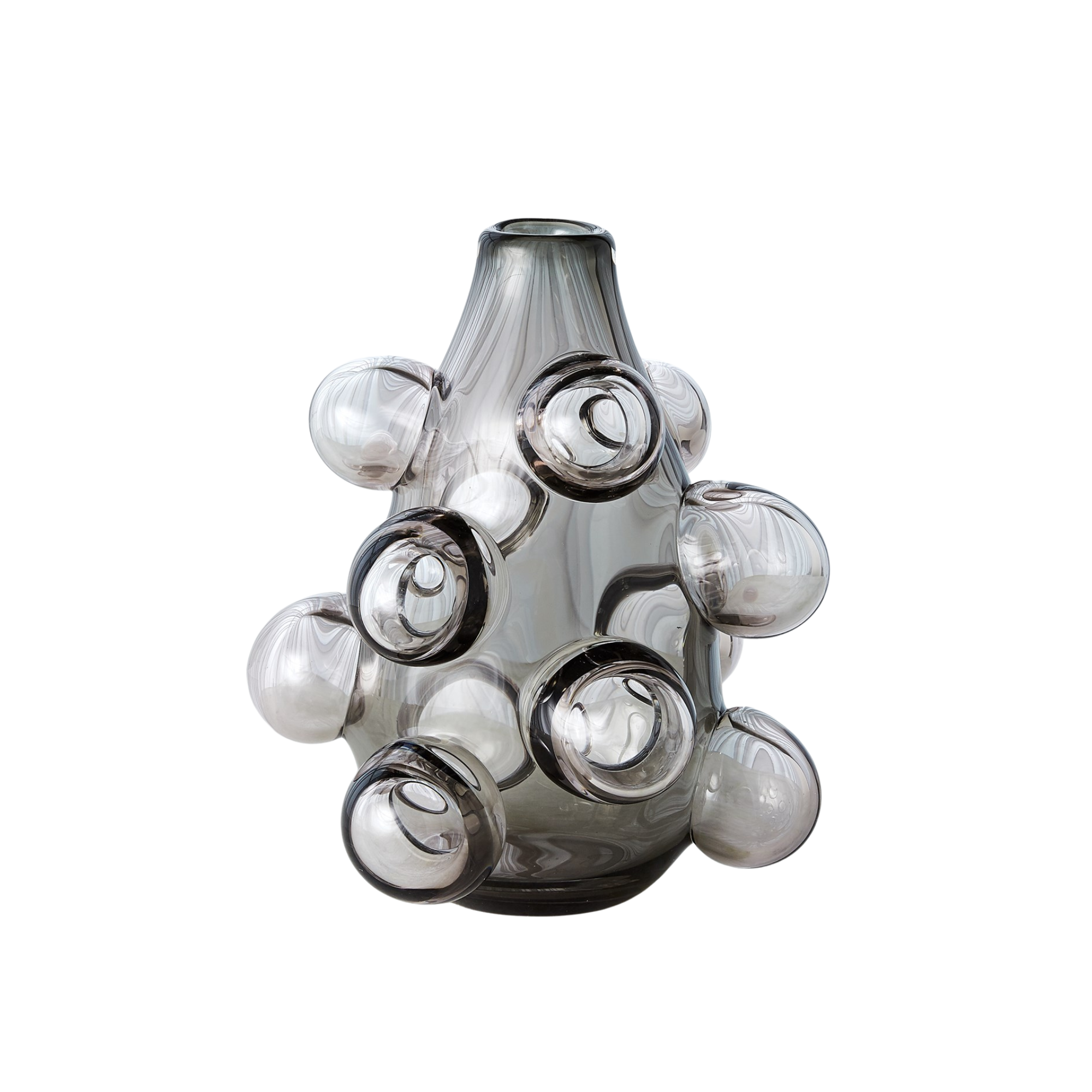 Bubbled Vase - Smoke Grey