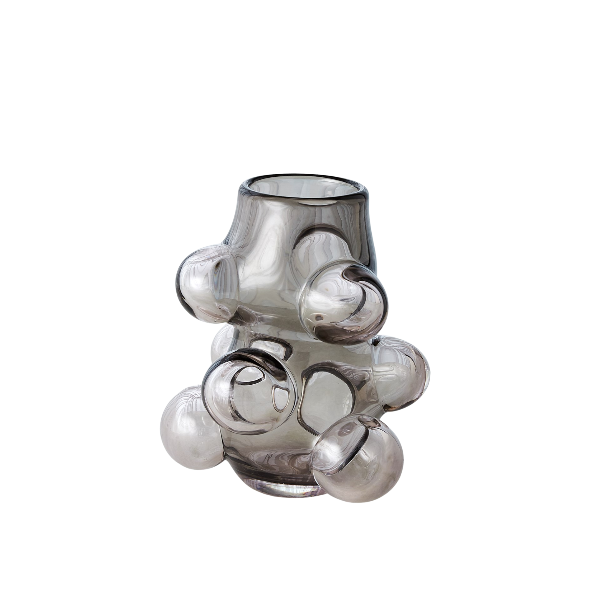 Bubbled Vase - Smoke Grey