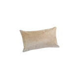 Corviglia Hair On Hide Leather Throw Pillow - Tan - Rectangular