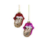 Tongue Out Leopard Print Ornament