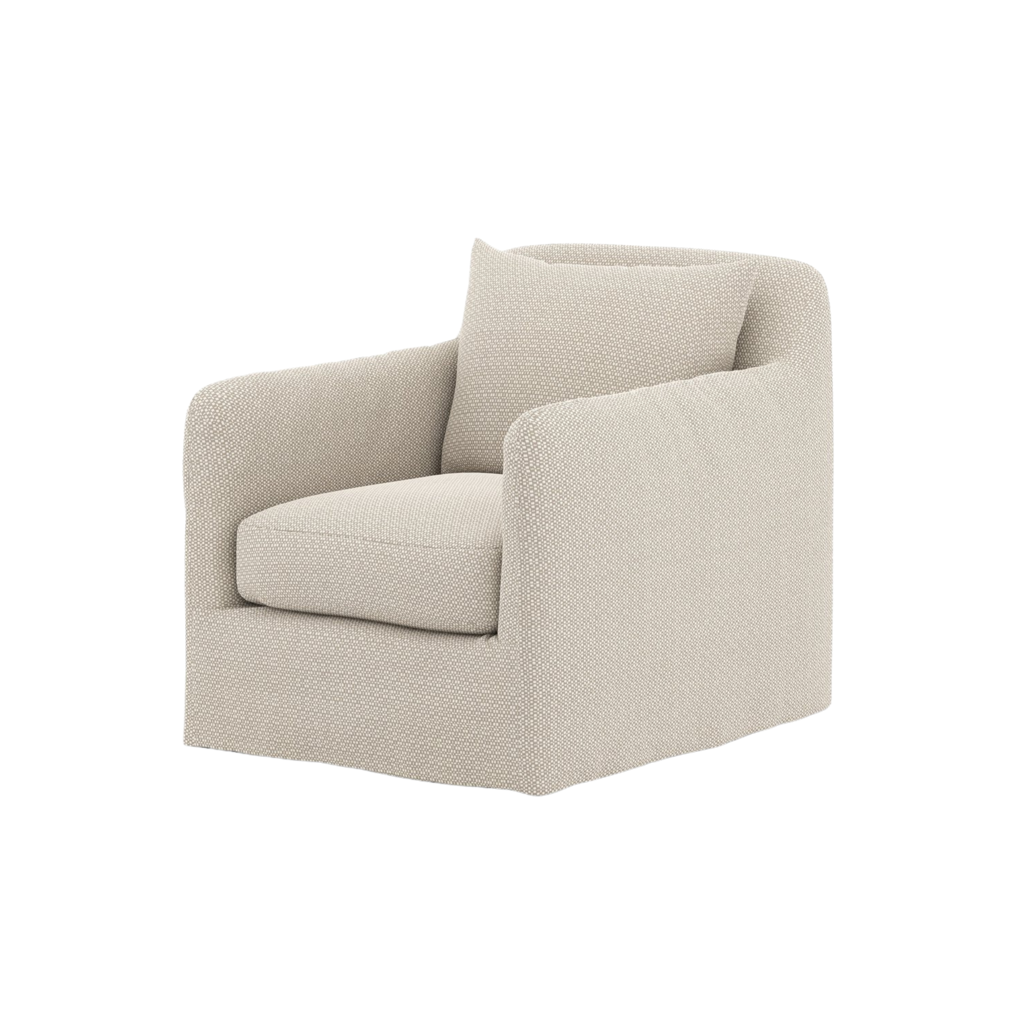 Dade Outdoor Slipcover Swivel Chair