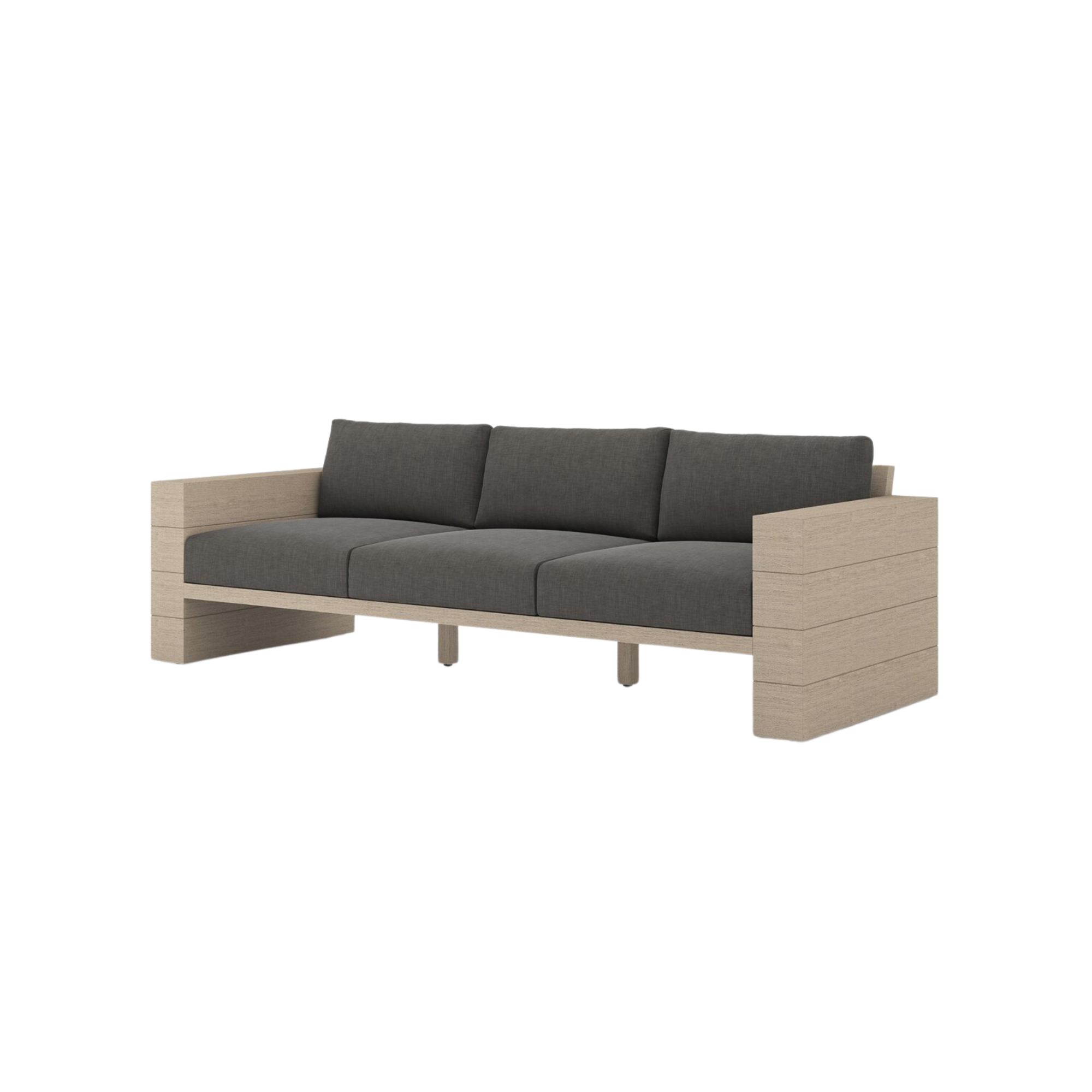 Leroy Outdoor Sofa, Washed Brown