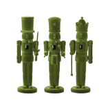 Wood Green Velvet Nutcrackers S/3