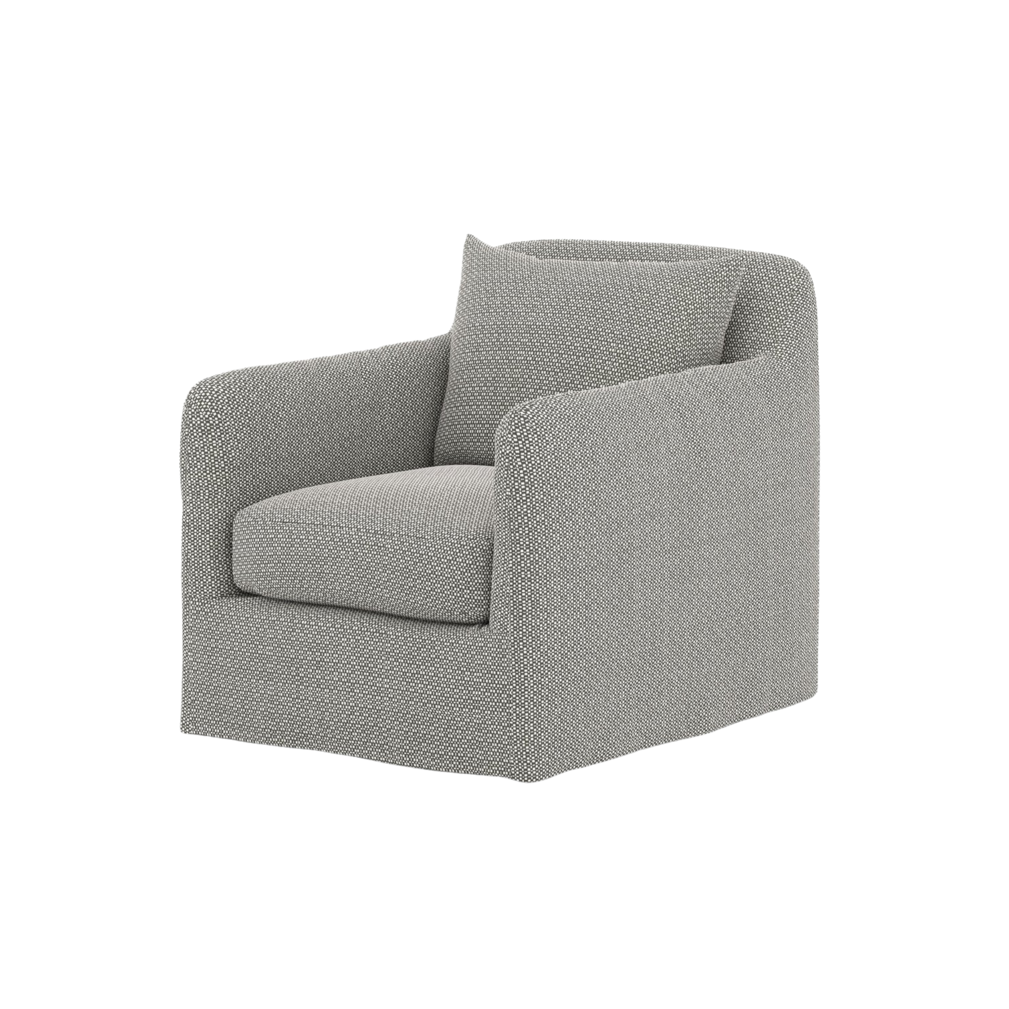 Dade Outdoor Slipcover Swivel Chair
