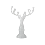 Glossy White Deer Bust Candleholder