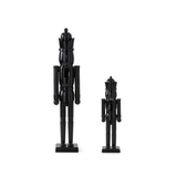 Black Nutcrackers w/Crown S/2