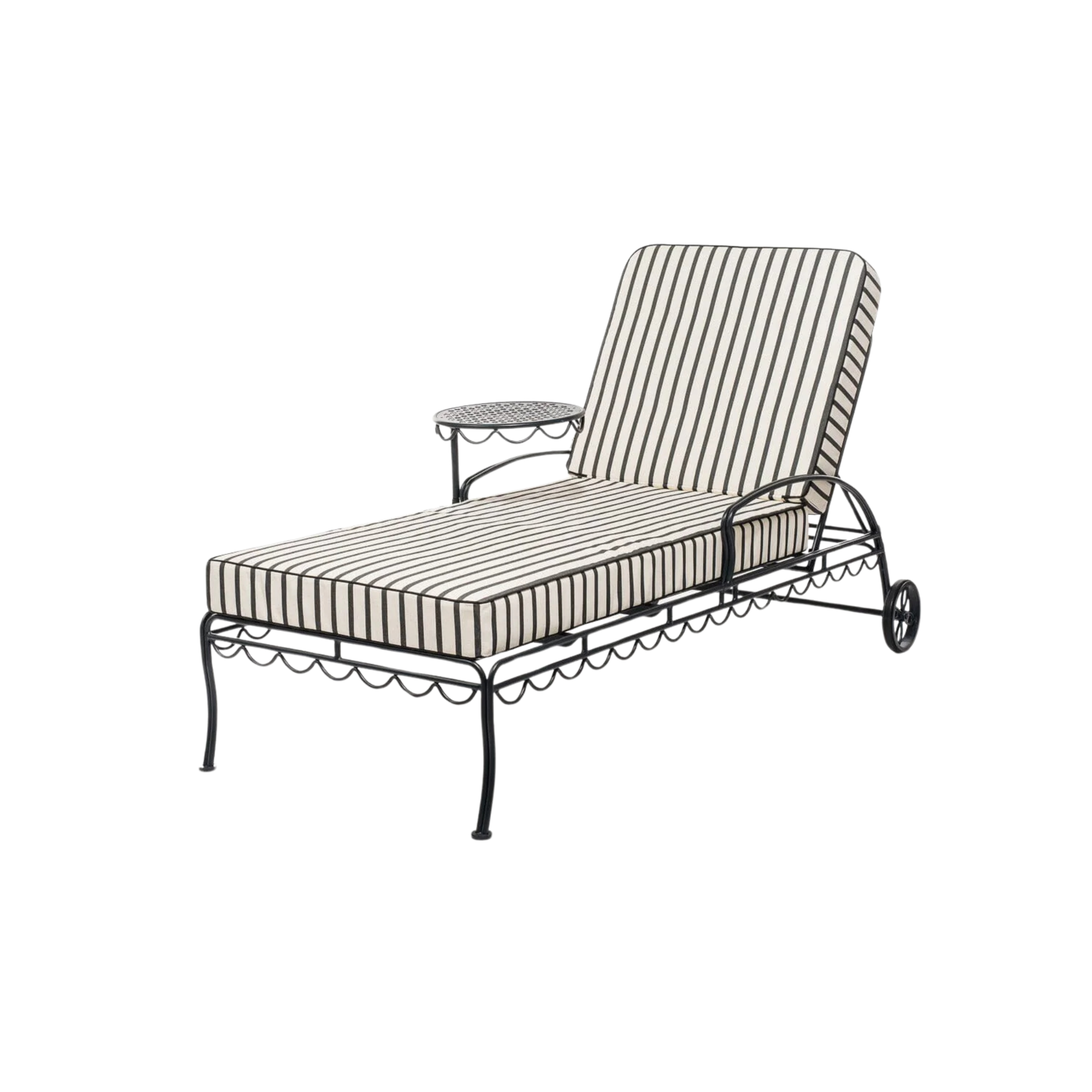 The Al Fresco Sun Lounger - Vintage Black Frame