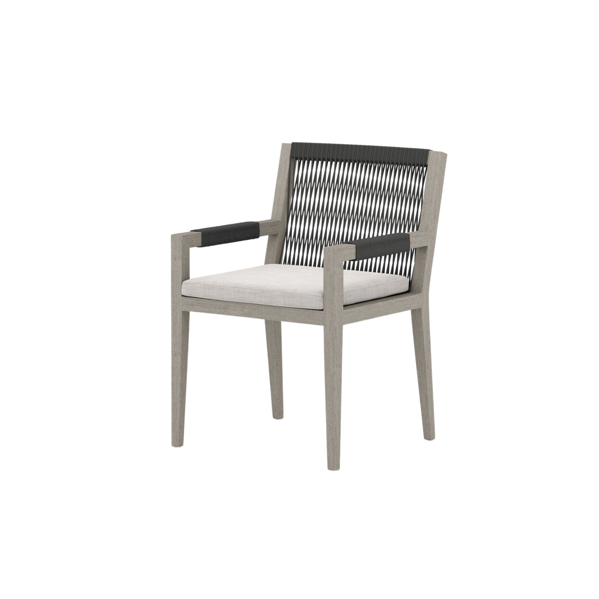 Sherwood Outdoor Dining Armchair, Weathered Grey