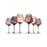 Colored Wine Glass - Set of 6, Brown