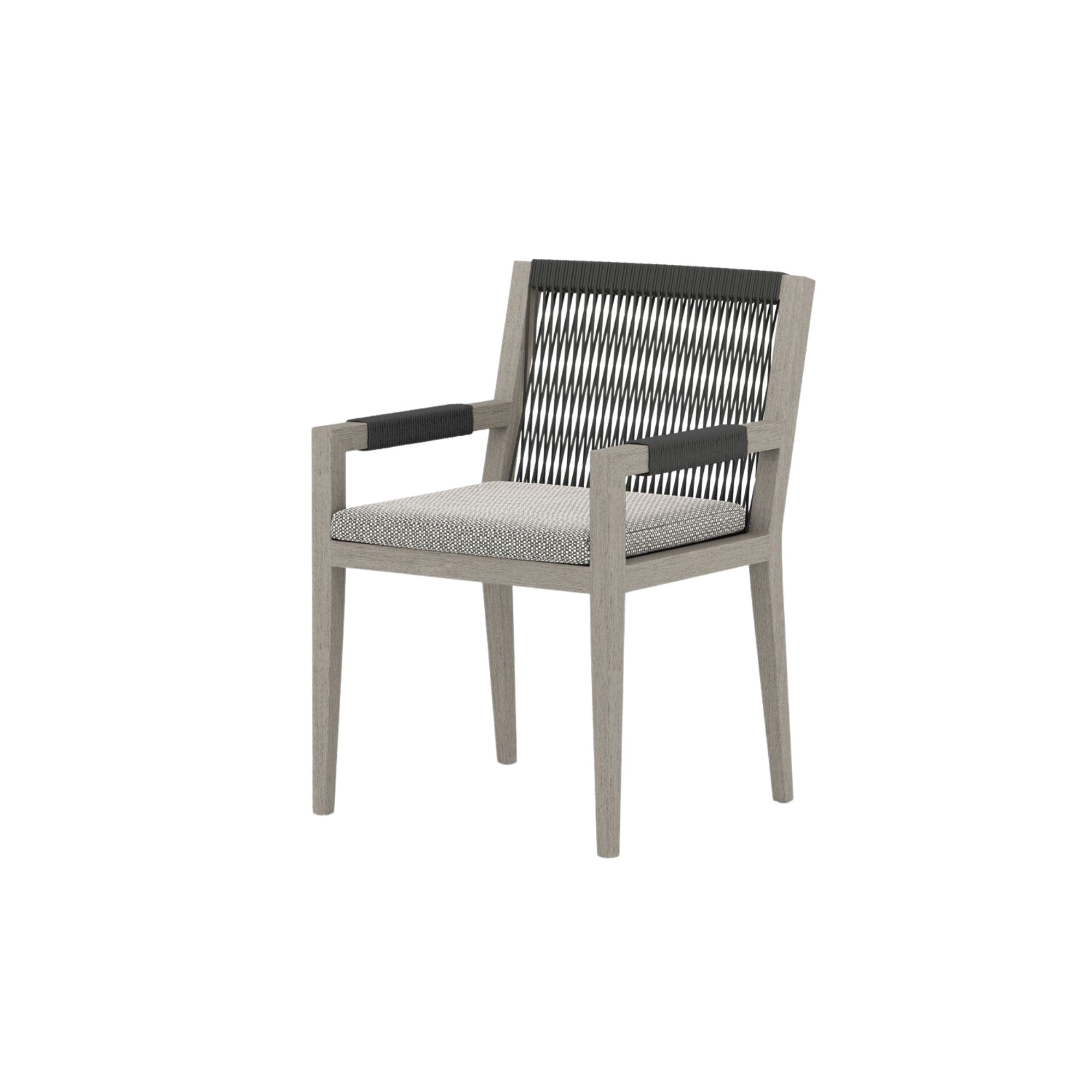 Sherwood Outdoor Dining Armchair, Weathered Grey