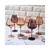 Colored Wine Glass - Set of 6, Brown