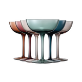 Coupe Cocktail Glasses | Set of 6 | Pastel Colored