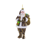 Luxe Santa Ornament - Brown