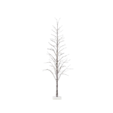 7.5 Foot Snowy Flocked LED Twig Tree