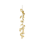 60" Gold Dusted Birch Leaf Garland