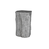 Log Pedestal, Silver Leaf