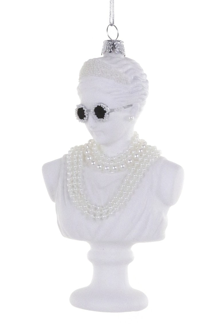 Glam Artemis with Pearls Ornament (White) by Cody Foster