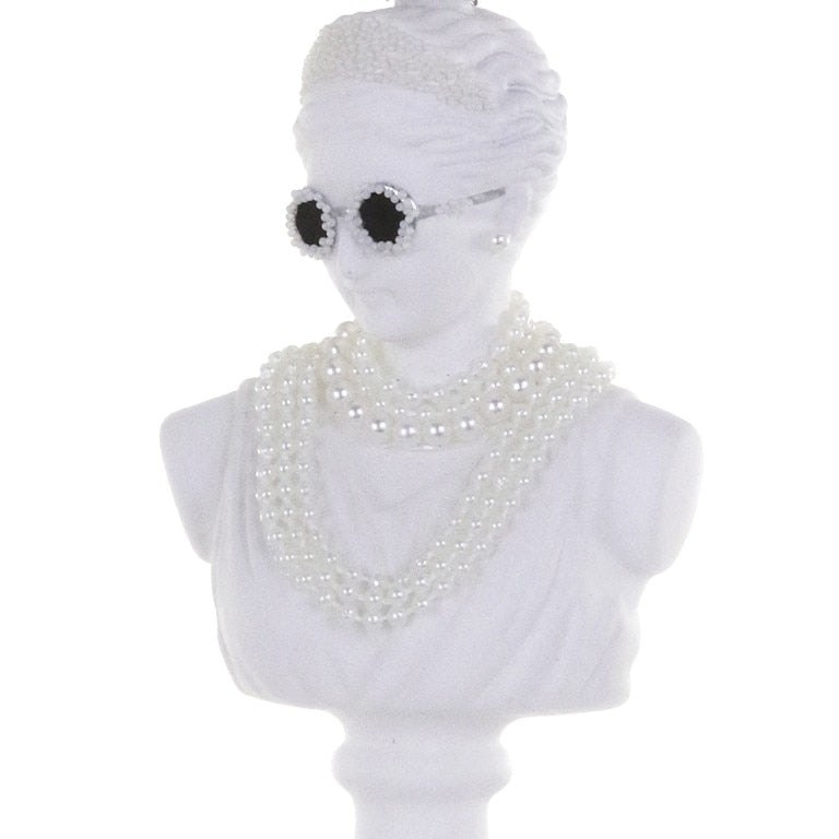 Glam Artemis with Pearls Ornament (White) by Cody Foster