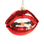 Lip with Cig Ornament by Cody Foster