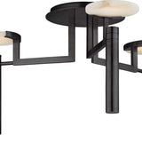 Melange Large Floating Disc Semi-Flush Chandelier