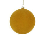Large Crushed Velvet Ball Ornament (Mustard) by Cody Foster