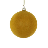 Medium Crushed Velvet Ball Ornament (Mustard) by Cody Foster