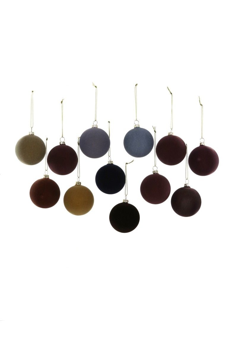 Medium Crushed Velvet Ball Ornament (Dark Neutral Assortment) by Cody Foster