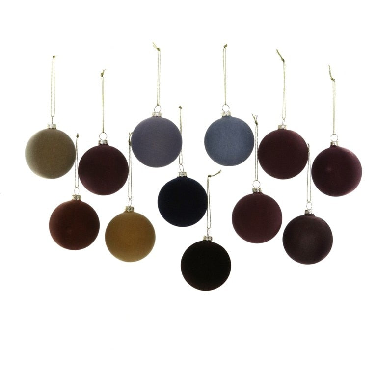Medium Crushed Velvet Ball Ornament (Dark Neutral Assortment) by Cody Foster