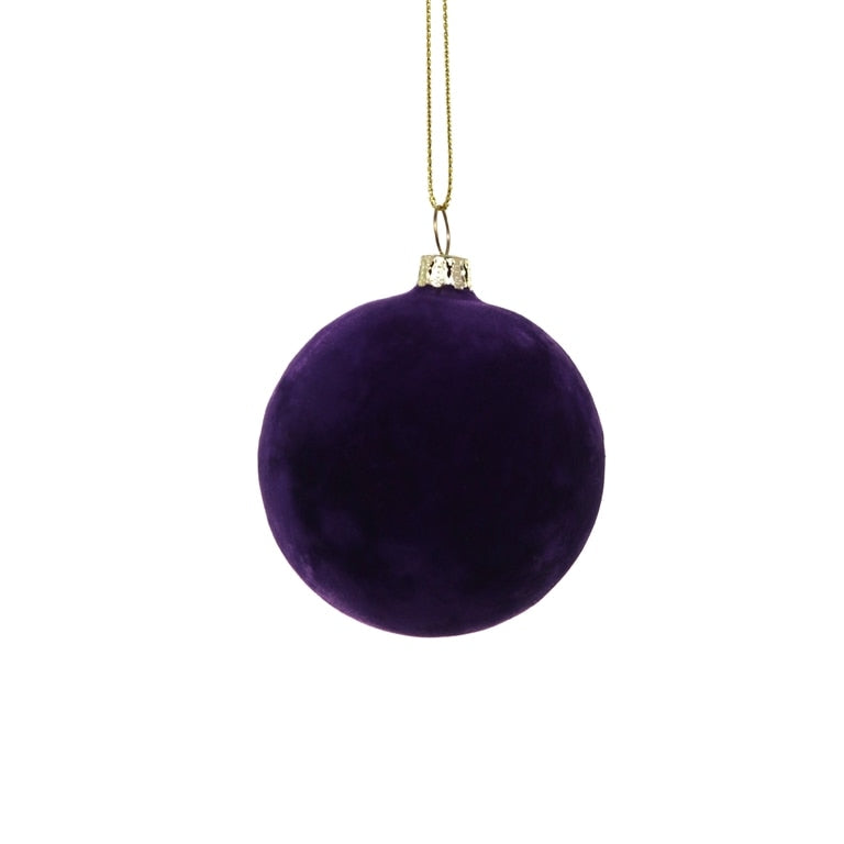 Small Crushed Velvet Ball Ornament (Royal Purple) by Cody Foster